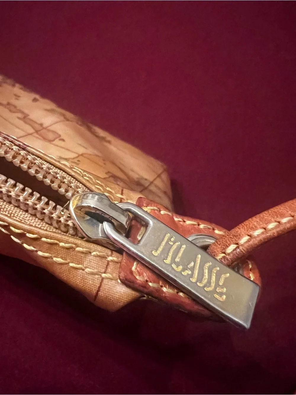 Vintage Alviero Martini 1ª Classe Geo Classic Map Crossbody Bag